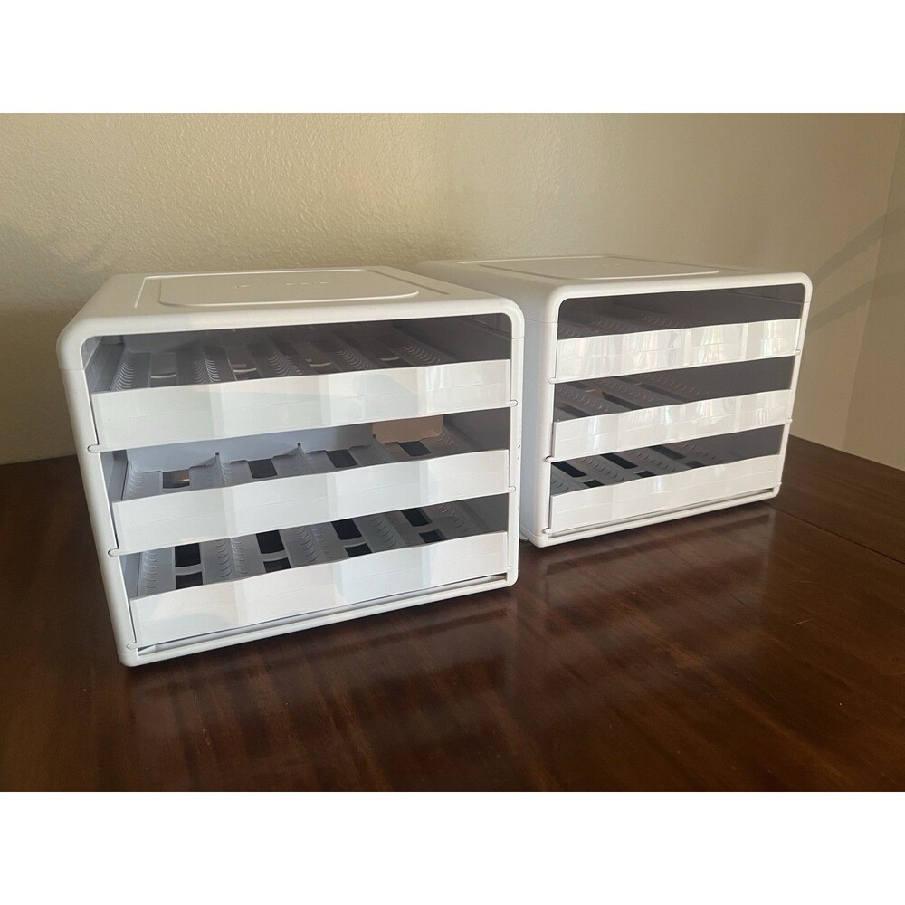 YouCopia SpiceStack Spice Rack White 3-Tier Pull Down 30 Slot Spice Organizer